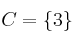 C=\{3\}