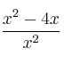 \frac{x^2-4x}{x^2}