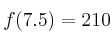 f(7.5)=210