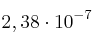 2,38 \cdot 10^{-7}