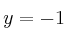 y=-1