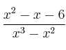 \frac{x^2-x-6}{x^3-x^2} \frac{x^2-x-6}{x^3-x^2}