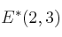 E^*(2,3)