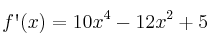 f\textsc{\char13}(x)=10x^4-12x^2+5