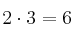 2 \cdot 3 = 6