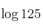 \log 125