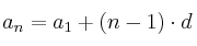 a_n=a_1+(n-1)\cdot d 