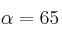 \alpha = 65