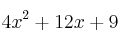 4x^2+12x+9