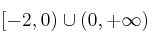 [-2,0) \cup (0, +\infty)