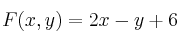 F(x,y) = 2x-y+6