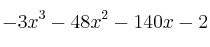 -3x^3 - 48x^2 - 140x -2