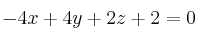 -4x+4y+2z+2=0