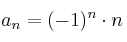 a_n = (-1)^n \cdot n