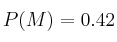 P(M)=0.42