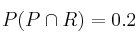 P(P \cap R) = 0.2