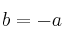 b=-a