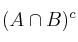 (A\cap B)^c
