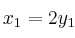 x_1=2y_1