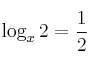 \log_x 2 = \frac{1}{2}
