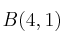 B(4,1)