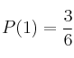 P(1) =\frac{3}{6} P(1) =\frac{3}{6}