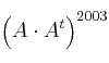 \left( A \cdot A^t \right)^{2003}