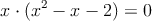 x \cdot (x^2-x-2)=0