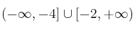 (- \infty , -4] \cup [-2, + \infty)