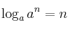 \log_{a} a^n = n