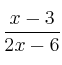 \frac{x-3}{2x-6}