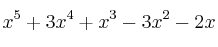 x^5+3x^4+x^3-3x^2-2x