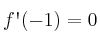 f\textsc{\char13}(-1)=0