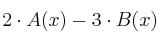 2 \cdot A(x) - 3 \cdot B(x)