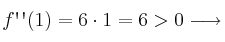 f\textsc{\char13}\textsc{\char13}(1) = 6 \cdot 1 = 6 >0 \longrightarrow