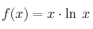 f(x) = x \cdot \ln \:x