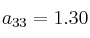 a_{33} = 1.30