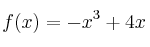 f(x)=-x^3+4x