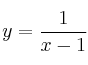 y=\frac{1}{x-1}