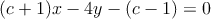 (c+1)x - 4y - (c-1) = 0