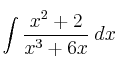 \int \frac{x^2+2}{x^3+6x} \: dx