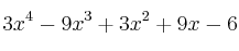 3x^4 - 9x^3 + 3x^2 + 9x - 6
