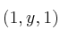 (1, y, 1)