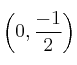\left( 0,\frac{-1}{2} \right)