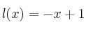 l(x) = -x + 1