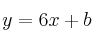 y=6x+b