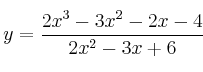 y = \frac{2x^3-3x^2-2x-4}{2x^2-3x+6}