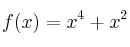 f(x)=x^4+x^2