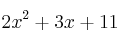2x^2+3x+11