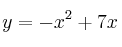 y = -x^2+7x 